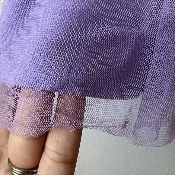 Healthtex Lilac Blouson Embroidered Mesh Dress with Bow for Toddler Girls - Picture 6 of 7